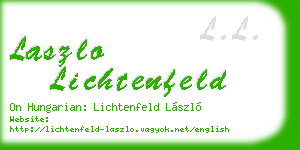 laszlo lichtenfeld business card